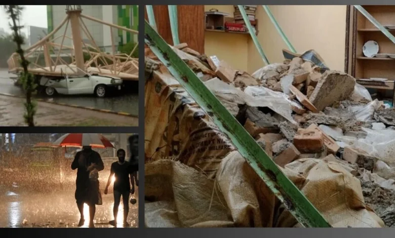 KP Punjab rain damage, roof collapses Pakistan,