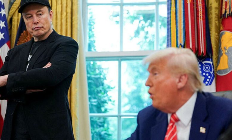 Dispute, Musk, Trump